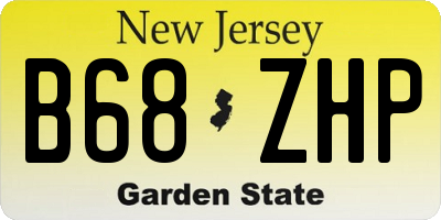 NJ license plate B68ZHP