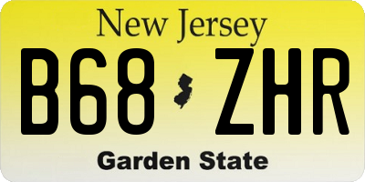 NJ license plate B68ZHR