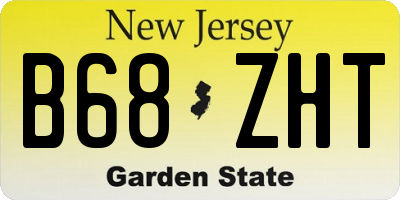 NJ license plate B68ZHT
