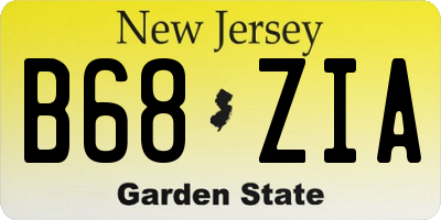 NJ license plate B68ZIA