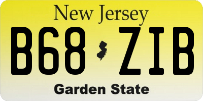 NJ license plate B68ZIB