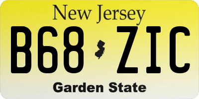 NJ license plate B68ZIC