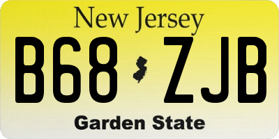 NJ license plate B68ZJB