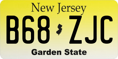 NJ license plate B68ZJC