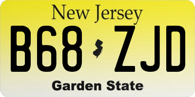 NJ license plate B68ZJD