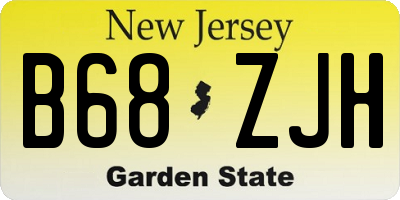 NJ license plate B68ZJH