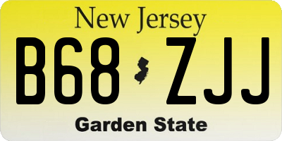 NJ license plate B68ZJJ