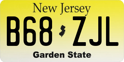 NJ license plate B68ZJL