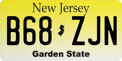 NJ license plate B68ZJN