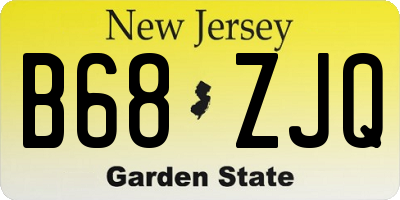 NJ license plate B68ZJQ