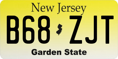 NJ license plate B68ZJT