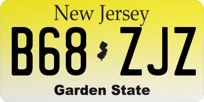 NJ license plate B68ZJZ