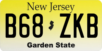 NJ license plate B68ZKB