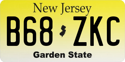 NJ license plate B68ZKC