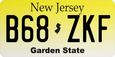 NJ license plate B68ZKF