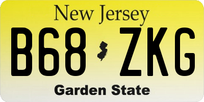 NJ license plate B68ZKG
