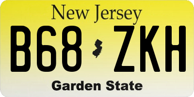 NJ license plate B68ZKH