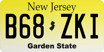 NJ license plate B68ZKI