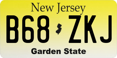 NJ license plate B68ZKJ