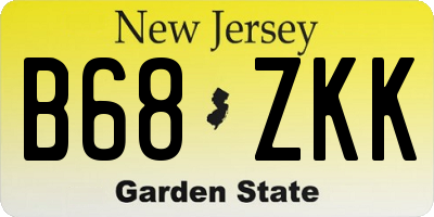 NJ license plate B68ZKK