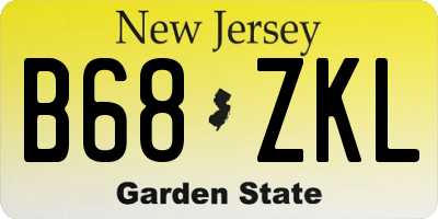 NJ license plate B68ZKL