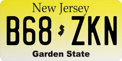 NJ license plate B68ZKN