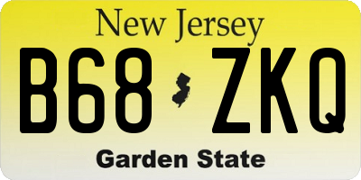 NJ license plate B68ZKQ