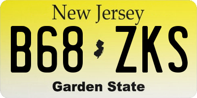 NJ license plate B68ZKS
