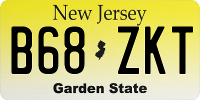 NJ license plate B68ZKT