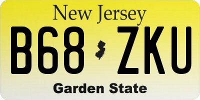 NJ license plate B68ZKU