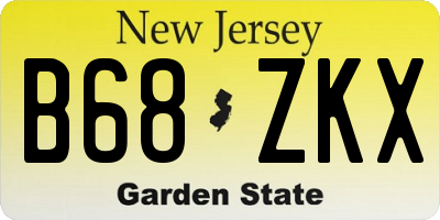 NJ license plate B68ZKX