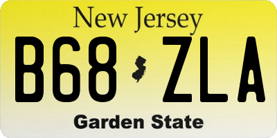 NJ license plate B68ZLA