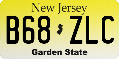 NJ license plate B68ZLC