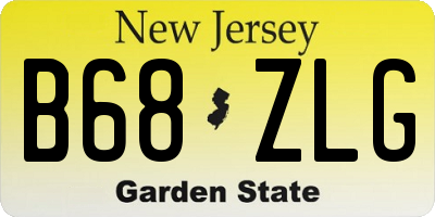NJ license plate B68ZLG