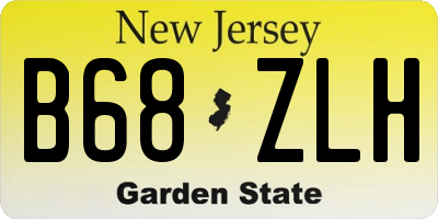 NJ license plate B68ZLH