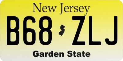 NJ license plate B68ZLJ