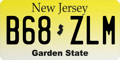 NJ license plate B68ZLM