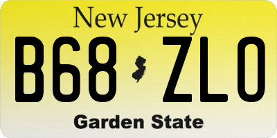 NJ license plate B68ZLO