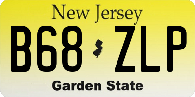 NJ license plate B68ZLP