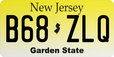 NJ license plate B68ZLQ