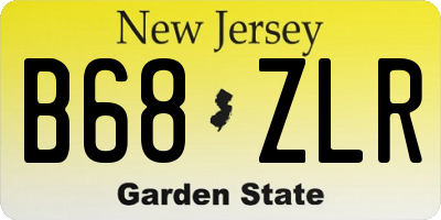 NJ license plate B68ZLR