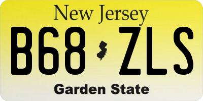 NJ license plate B68ZLS