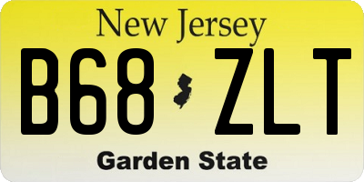 NJ license plate B68ZLT