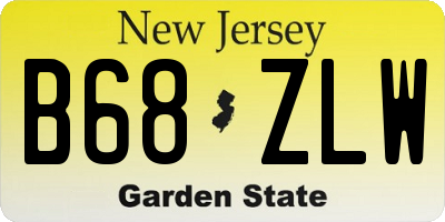NJ license plate B68ZLW