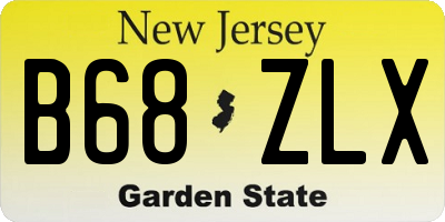 NJ license plate B68ZLX