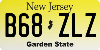 NJ license plate B68ZLZ