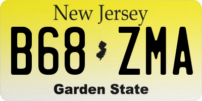 NJ license plate B68ZMA