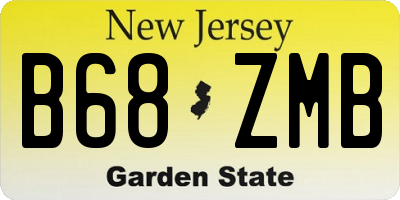 NJ license plate B68ZMB