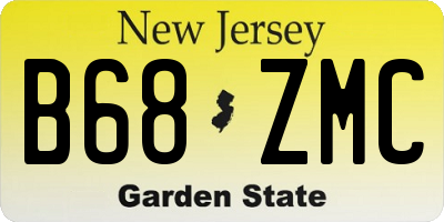 NJ license plate B68ZMC