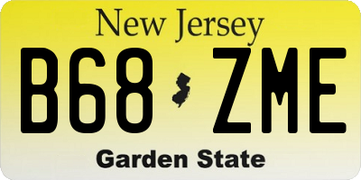 NJ license plate B68ZME